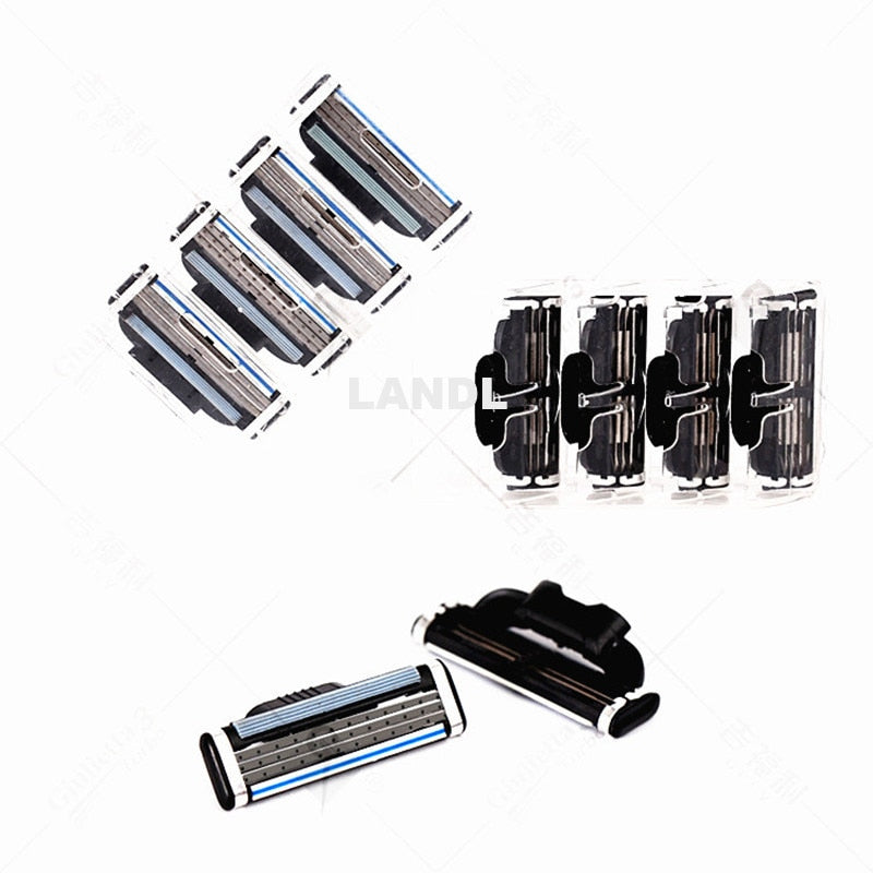 24pcs Men Shaving Razor Cartridges Suitable with Mache3 for Hair Removal Razor Blades