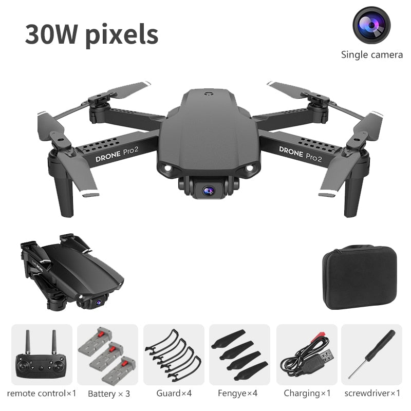 LSKJ E99 Pro2 RC Mini Drone 4K HD Dual Camera WIFI FPV Professional Aerial Photography Helicopter Foldable Quadcopter Dron Toys