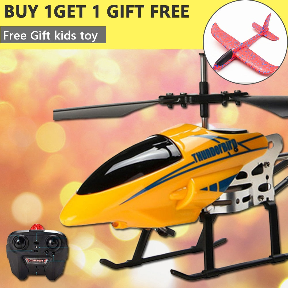 RC Helicopter 3.5 CH Radio Control Helicopter with LED Light Quadcopter Children Christmas Gifts Shatterproof Flying Toys Model