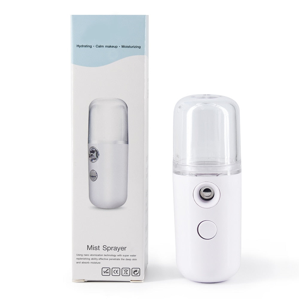 30ML Mini Nano Facial Sprayer Alcohol USB Nebulizer Face Steamer Humidifier Hydrating Anti-aging Women Beauty Skin Care Tools