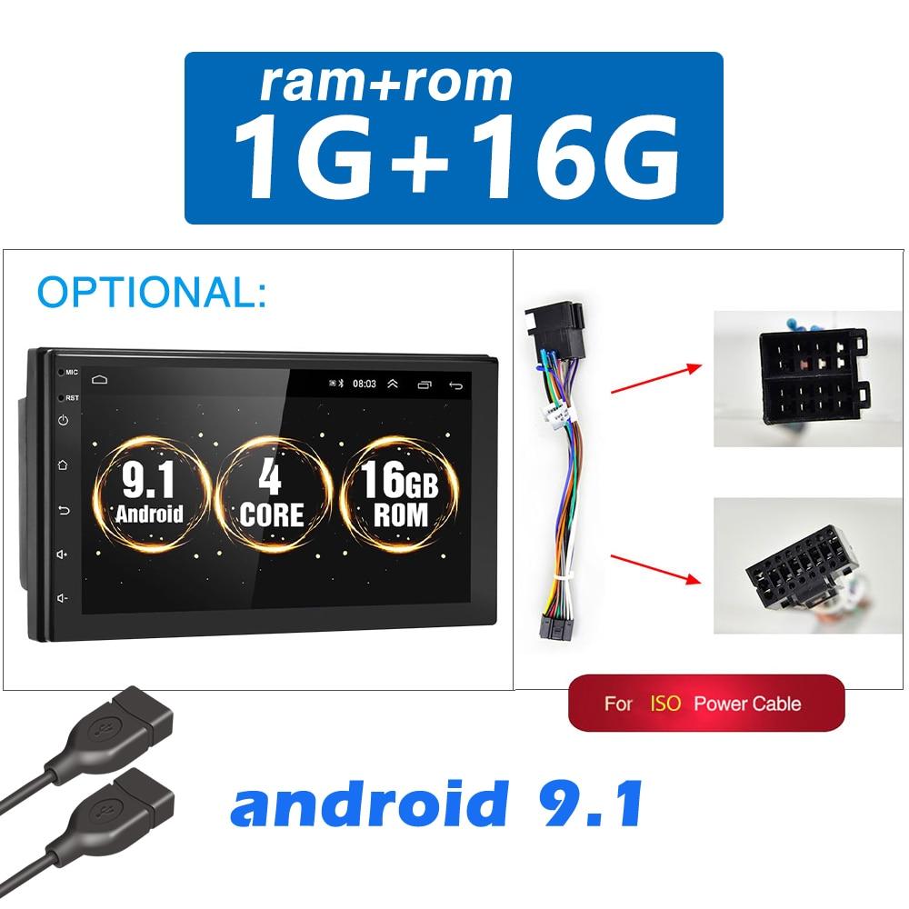 Podofo Android 9.1 2 Din Car radio Multimedia GPS Player 2DIN 2.5D Universal For Volkswagen Nissan Hyundai Kia toyota LADA Ford