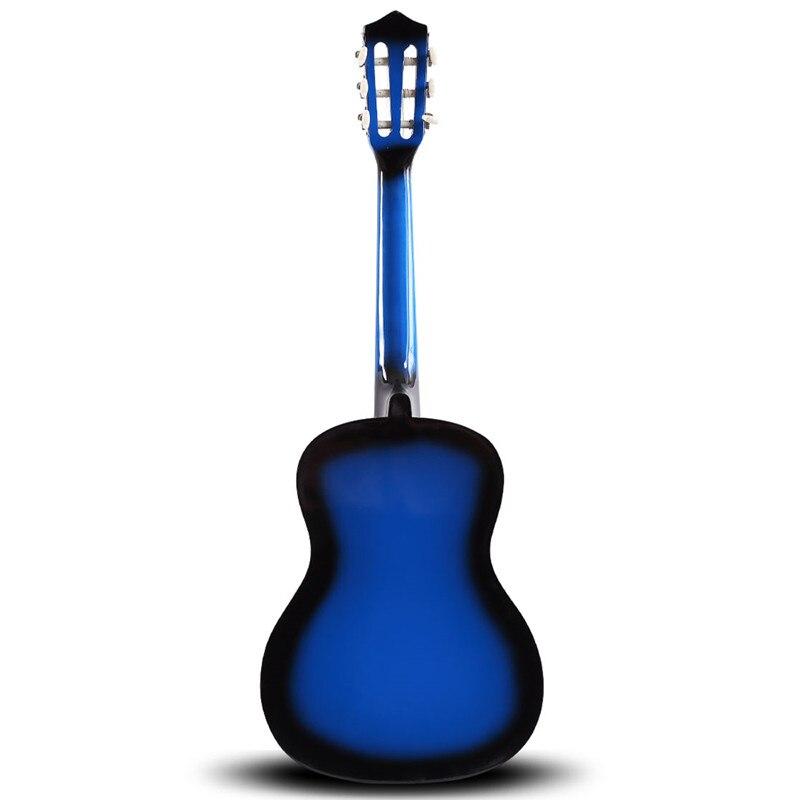 34inch Kids Classical Acoustic Starter Kit Guitar 1/2 Size with 6 Strings Gig bag Tuner Picks Strap for Beginners ( Blue)