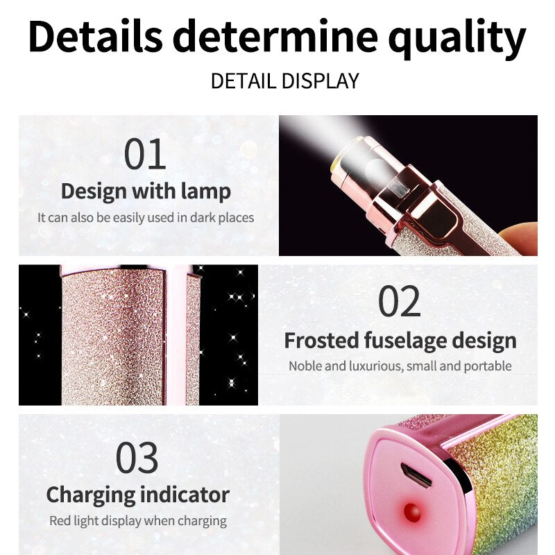 2 In 1 Electric Eyebrow Trimmer Makeup Painless Eye Brow Epilator Mini Shaver Razors Women Portable Facial Body Hair Remover