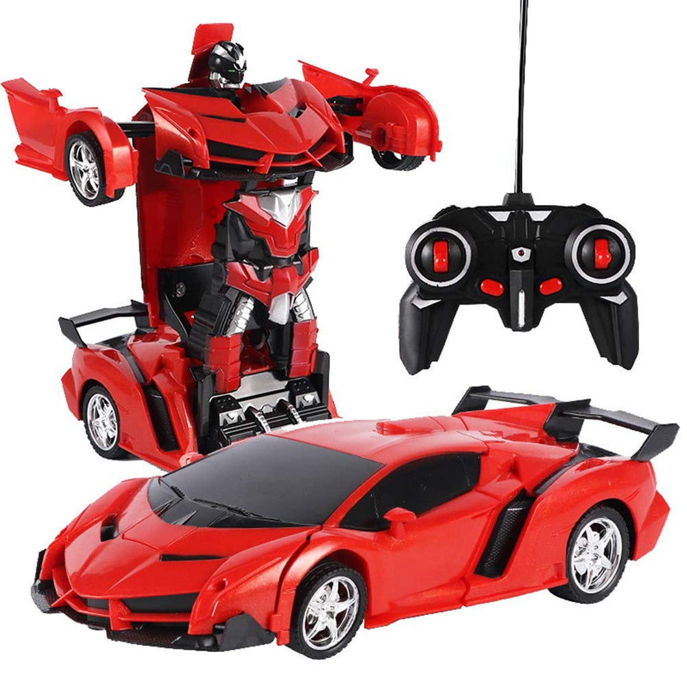 One-Click Deformation 360 Degree Remote Control Car Robot 2.4 GHz Remote Deformation Car Robot Toy Children Car Toy
