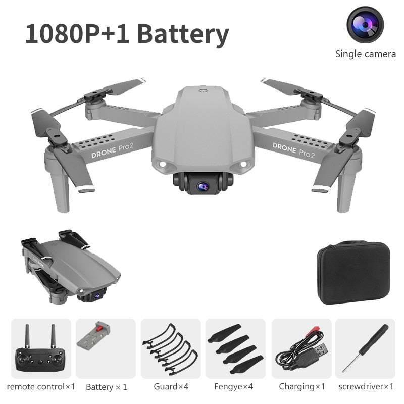 LSKJ E99 Pro2 RC Mini Drone 4K HD Dual Camera WIFI FPV Professional Aerial Photography Helicopter Foldable Quadcopter Dron Toys