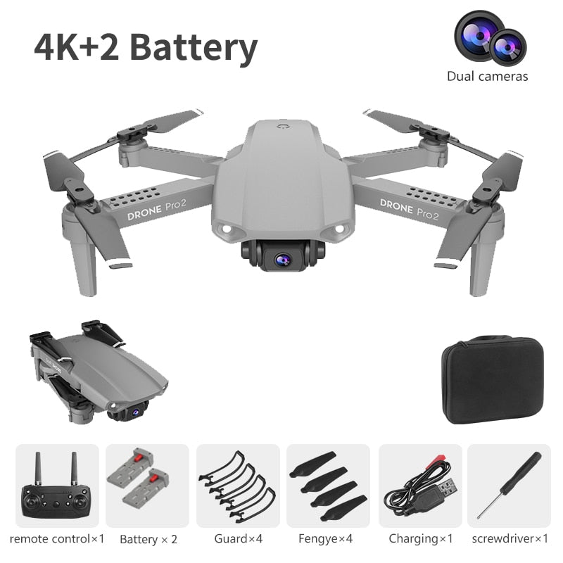 LSKJ E99 Pro2 RC Mini Drone 4K HD Dual Camera WIFI FPV Professional Aerial Photography Helicopter Foldable Quadcopter Dron Toys