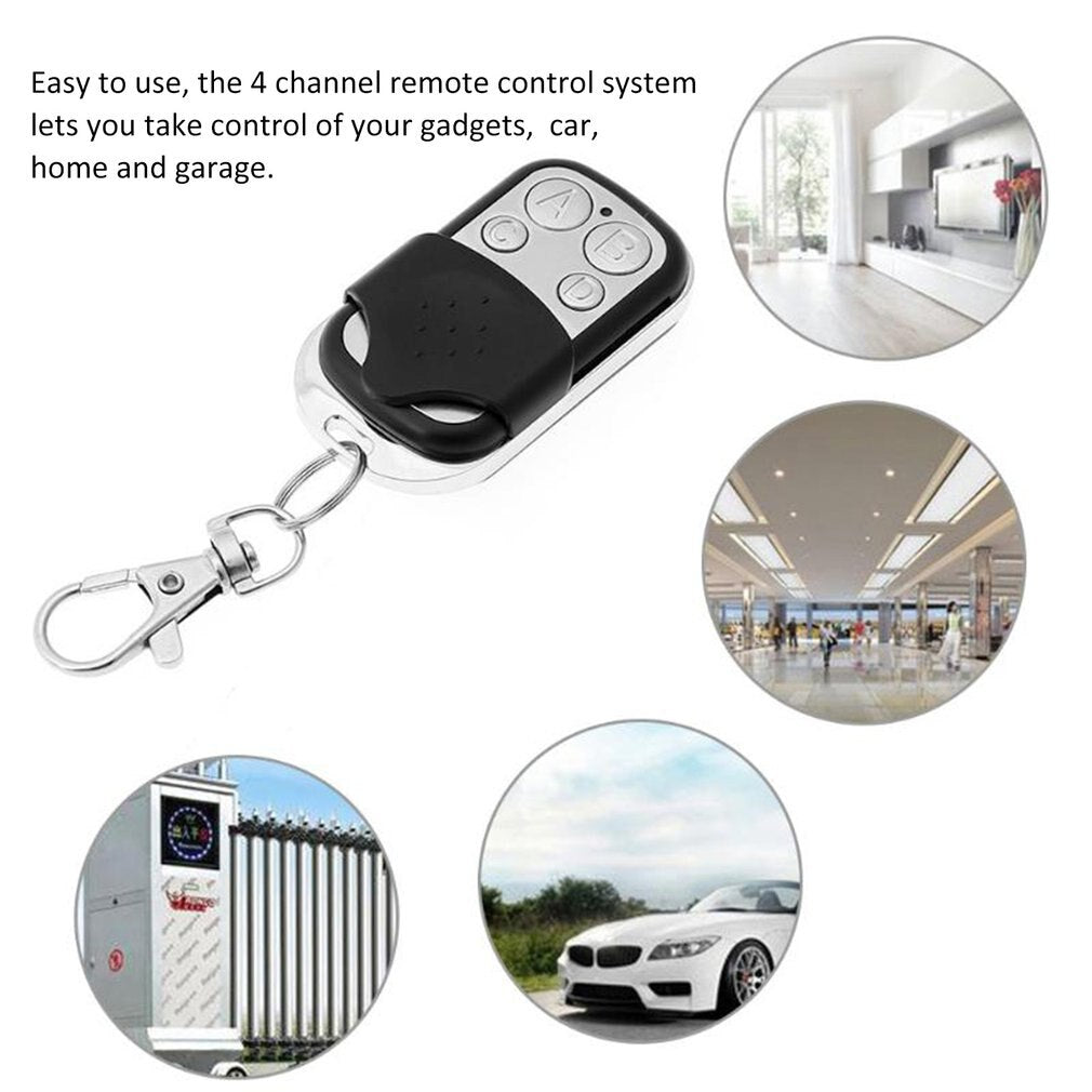 ABCD Wireless RF Remote Control433 MHz Electric Gate Garage Door Remote Control Key Fob Controller