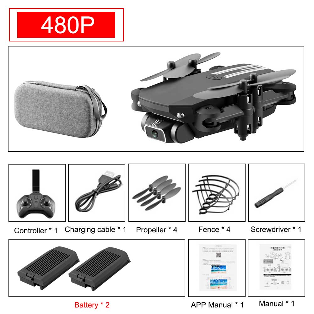 SHAREFUNBAY drone 4k HD wide angle camera wifi fpv drone height keeping drone with camera mini drone video live rc quadcopter