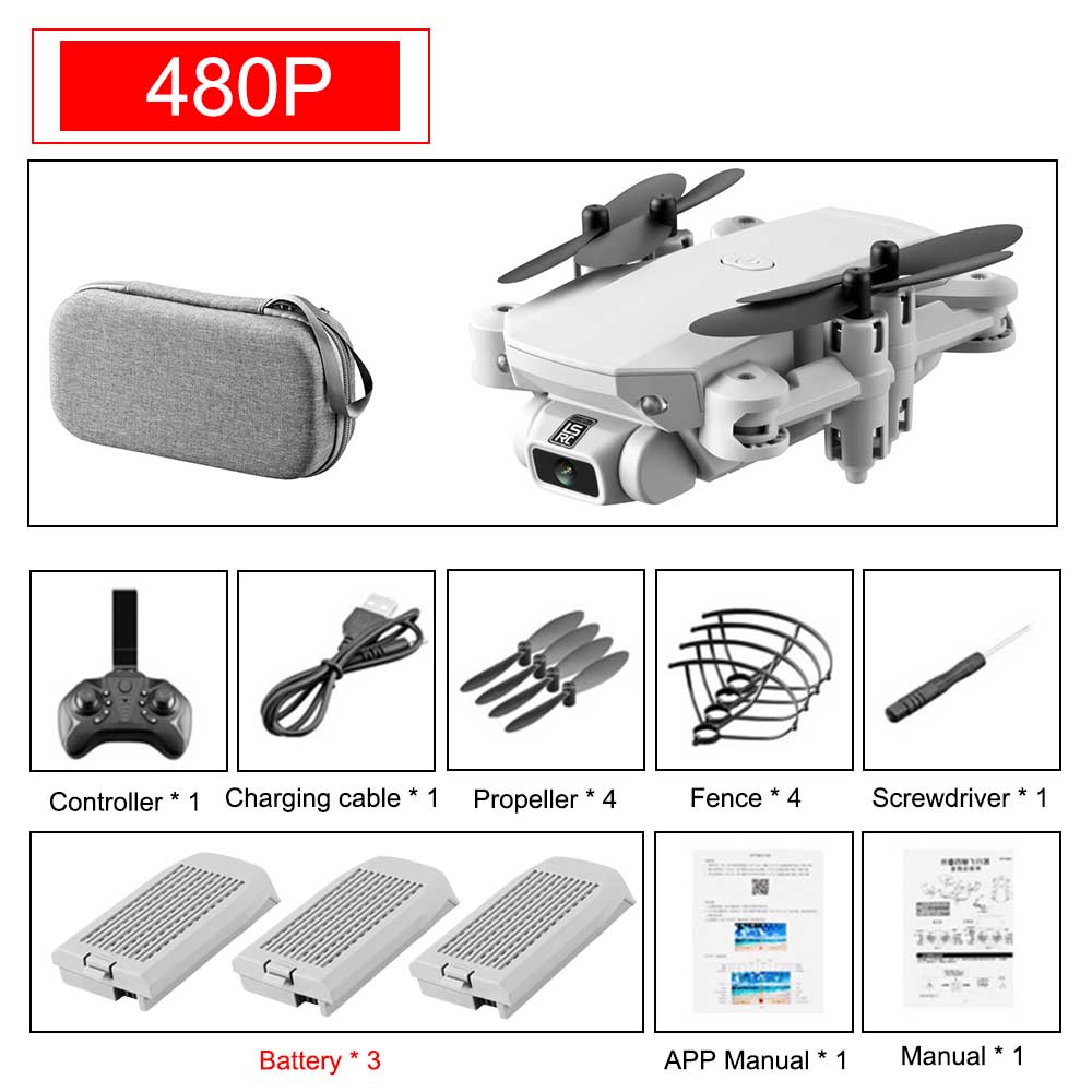SHAREFUNBAY drone 4k HD wide angle camera wifi fpv drone height keeping drone with camera mini drone video live rc quadcopter