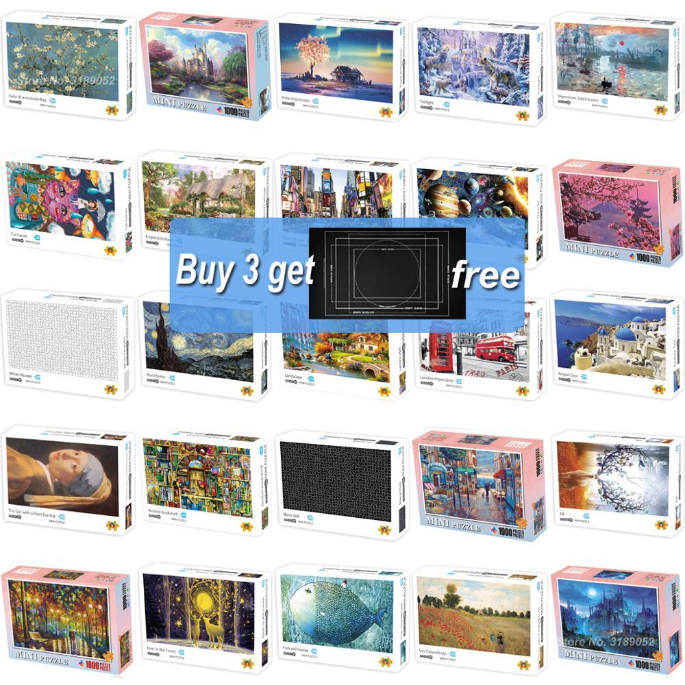 Jigsaw Puzzle 1000 Pieces Puzzle Game Wooden Assembling Puzzles for Adults Puzzle Toys Kids Children Educational Toys