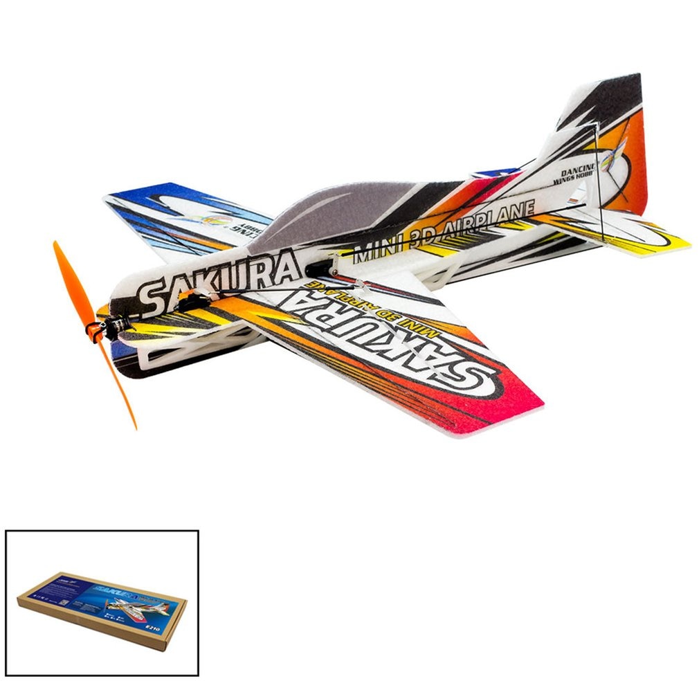 RC EPP Micro Indoor 3D F3P Airplane Sakura Radio Controlled Electric Plane 420mm Wingspan Unassembled Need to Build Aeroplane
