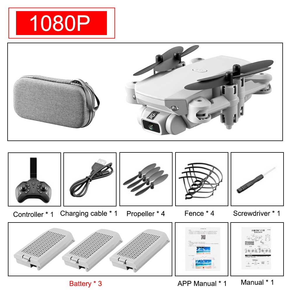 SHAREFUNBAY drone 4k HD wide angle camera wifi fpv drone height keeping drone with camera mini drone video live rc quadcopter