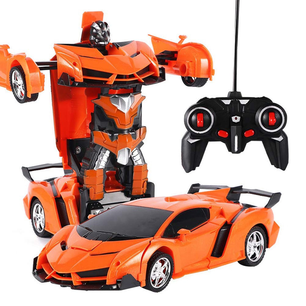 One-Click Deformation 360 Degree Remote Control Car Robot 2.4 GHz Remote Deformation Car Robot Toy Children Car Toy