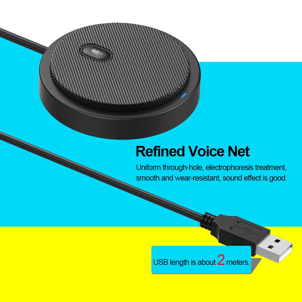 USB Omni-directional Condenser Microphone Mic for Meeting Business Conference Computer Laptop Voice direct pickup microphone