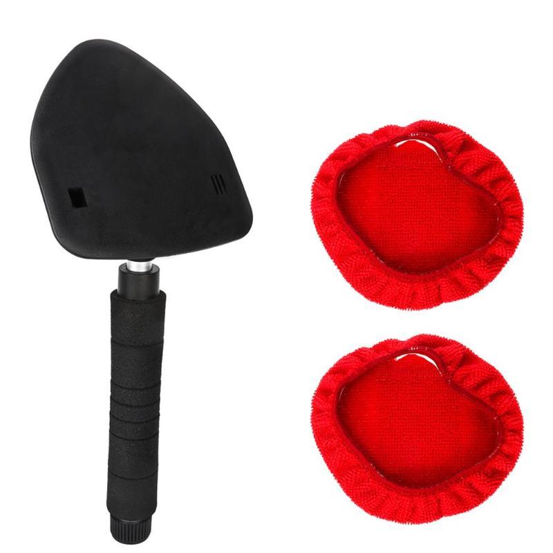 Car Windshield Cleaner Brush Wiper Telescopic Handle Auto Window Glass Washer Soft Towel Brush Anti Skid Car Care Cleaning Tools