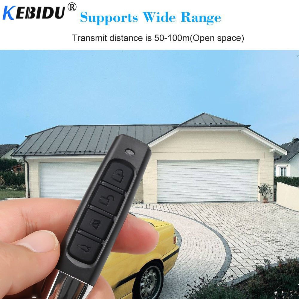 KEBIDU 433MHZ Remote Control Garage Gate Door Opener Remote Control Duplicator Clone Cloning Code Car Key