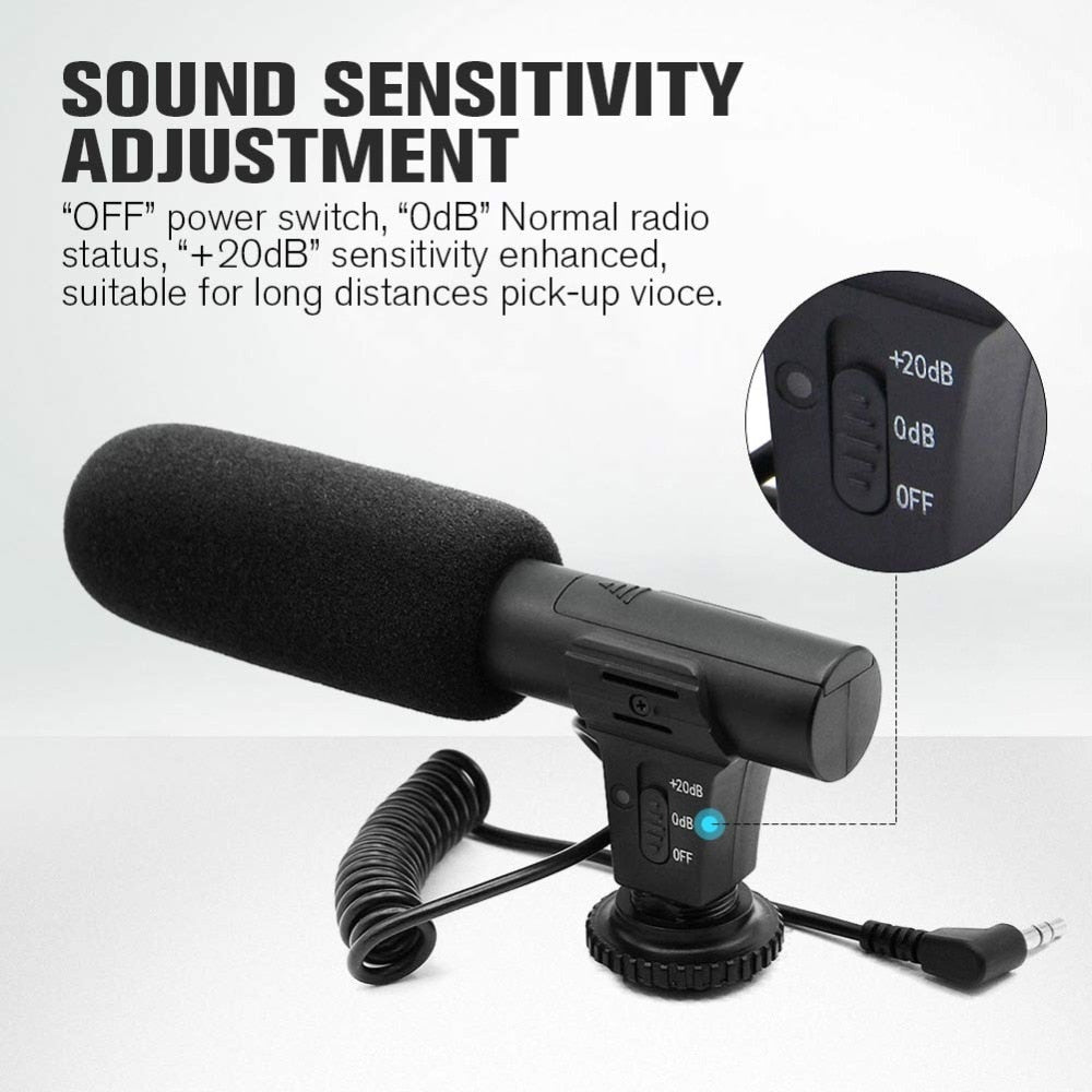 MAMEN 3.5mm Audio Plug Professional Recording Microphone Condensador For Camera DSLR Digital Video Camcorder VLOG Microfone