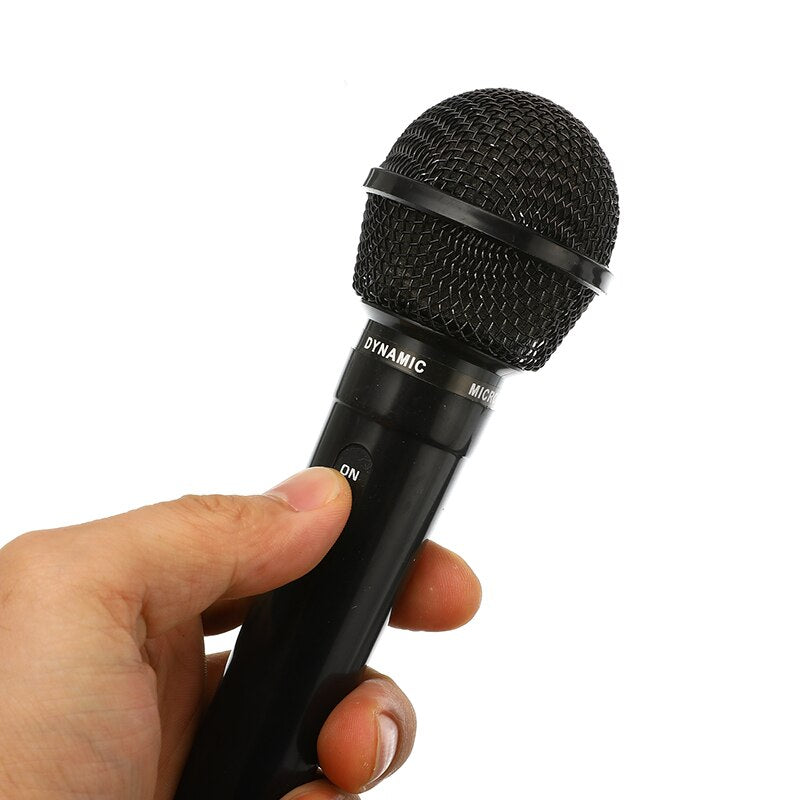 Universal 3.5mm Wired Microphone Protable Public Transmitter KTV Karaoke Recording Black Silver