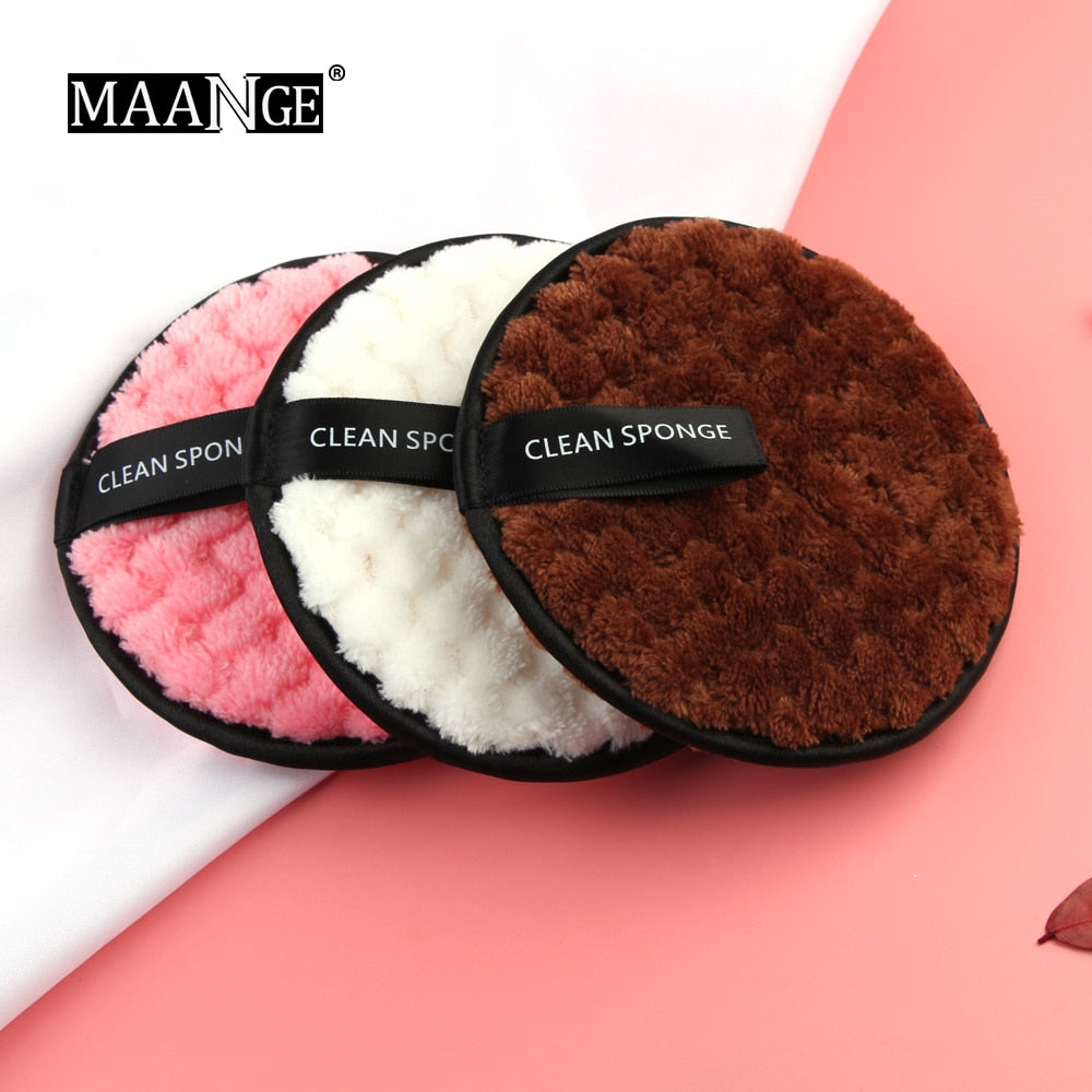 1/3pcs Microfiber Cloth Pads Facial Makeup Remover Puff Cotton Double layer Face Cleansing Towel Reusable Nail Art Cleaning Wipe