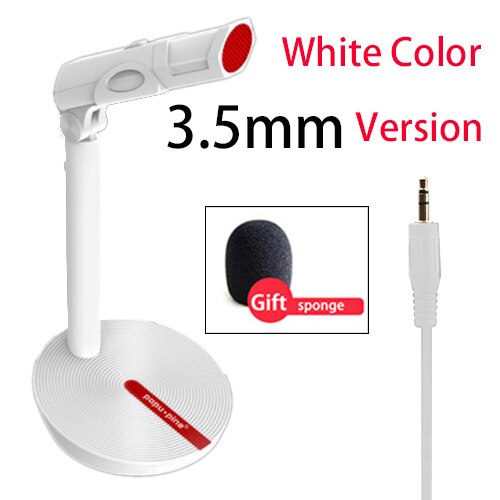 Karaoke Microphone Vocal Record Singing Studio PC USB 3.5mm for Computer Vol Adjust Switch Rotatable Flexible Professional Mic