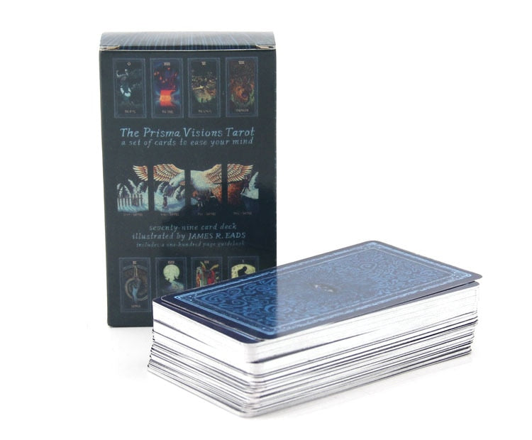 2019 New English Deck Tarot Cards Game Silver Plating Prisma Visions Tarot Board Game For Party Cards Game