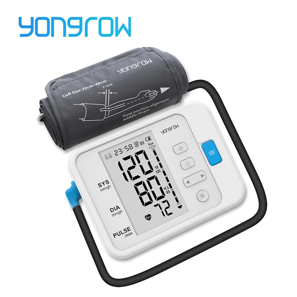 yongrow Portable Digital Upper Arm Blood Pressure Monitor measurement tool Portable LCD digital 1 Pcs Tonometer sphygmomanometer