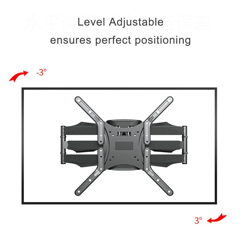 Full Motion 32"-60" LCD LED TV Wall Mount Retractable TV Rack Wall Mount Lcd Bracket 6 Swing Arms MAX VESA 400x400mm