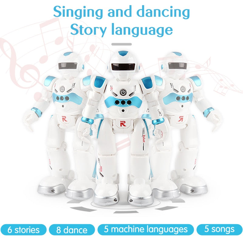 New RC Robot Remote Control Robot toy Dancing Gesture Action Figures Toys for children boys