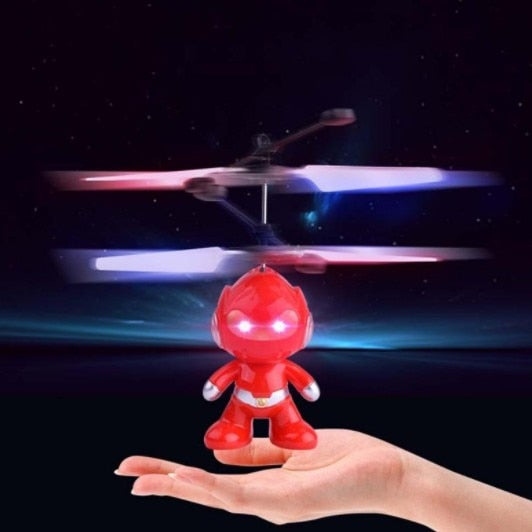 Mini Fly Flashing helicopter Hand Control RC Toy induction mini Helicopter Quadcopter RC Drone Ar.dron with LED Toys For Kids