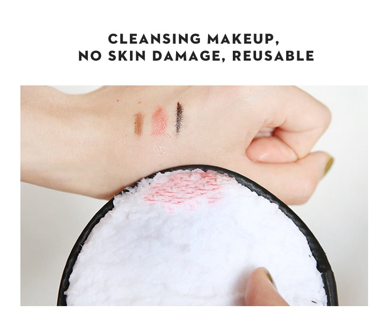 1/3pcs Microfiber Cloth Pads Facial Makeup Remover Puff Cotton Double layer Face Cleansing Towel Reusable Nail Art Cleaning Wipe