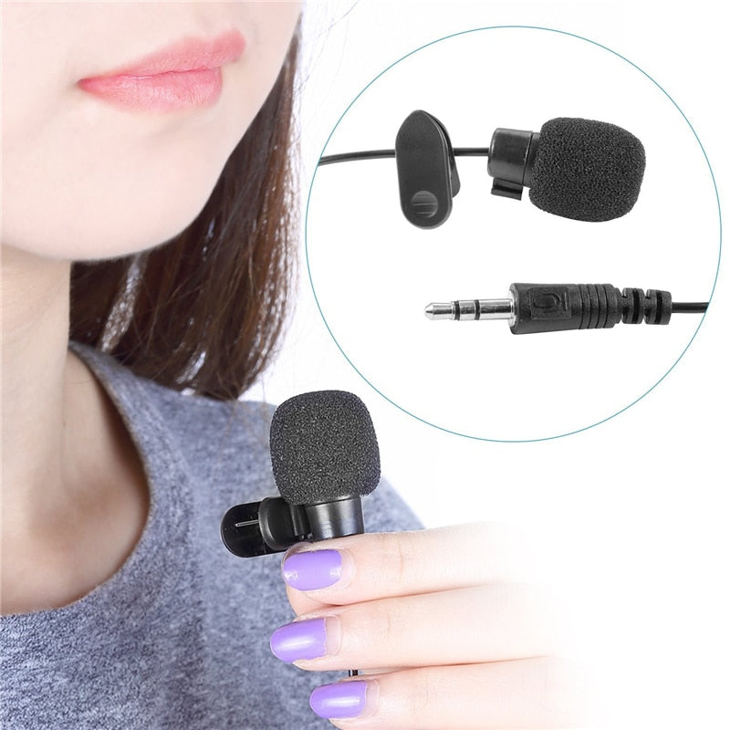 Mini 3.5mm Microfone Hands Free Lavalier Lapel Microphone Wired Clip for Computer Pc Iphone Smartphone Micro Cravate Mikrofon