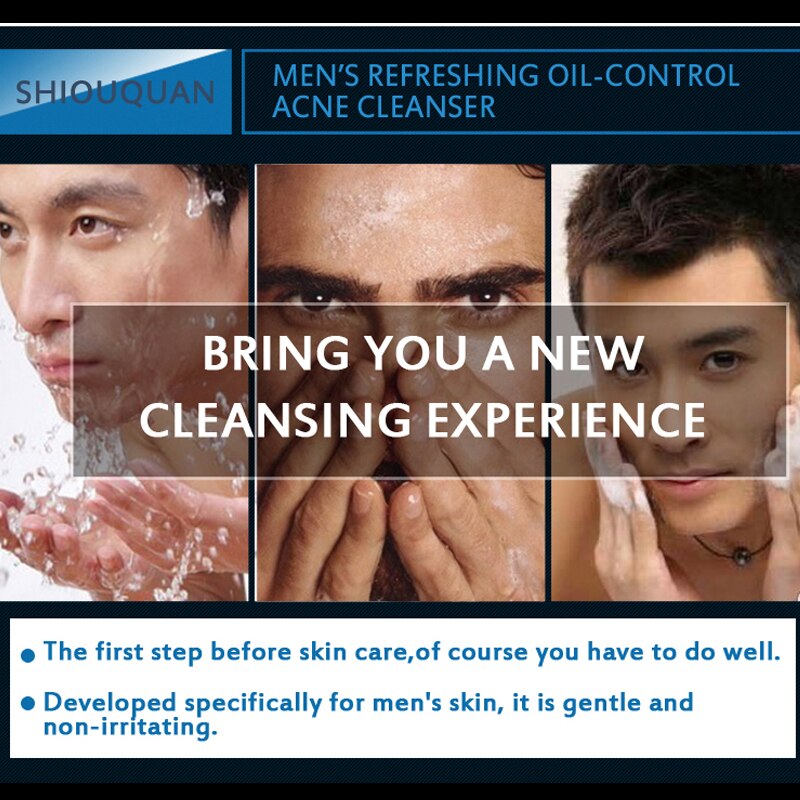 Face Skin Care Washing Men Product Oil-control Moisturizing Facial Cleaner Remove Acne Pore Cleanser Anti Aging Cleansing