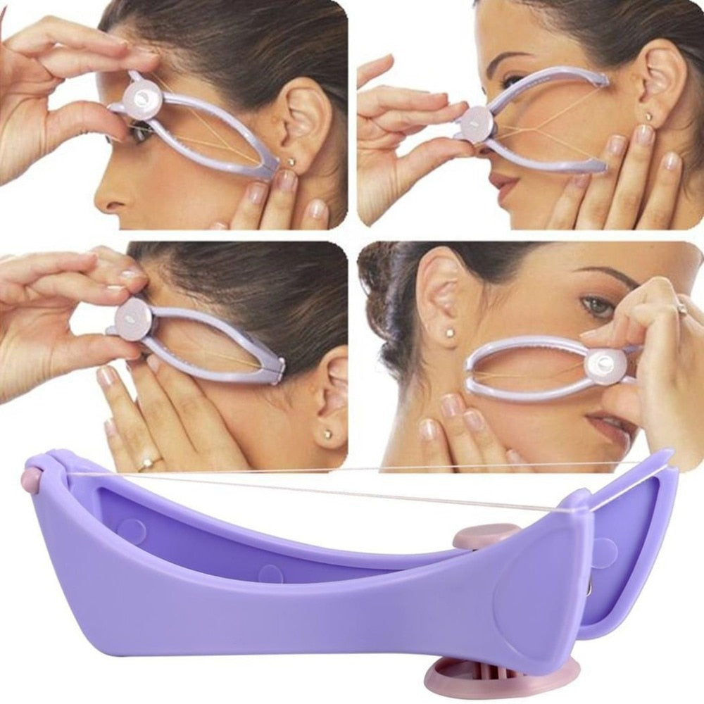 Women Facial Hair Remover Spring Threading Epilator Face Defeatherer DIY Makeup Beauty Tool for Cheeks Eyebrow