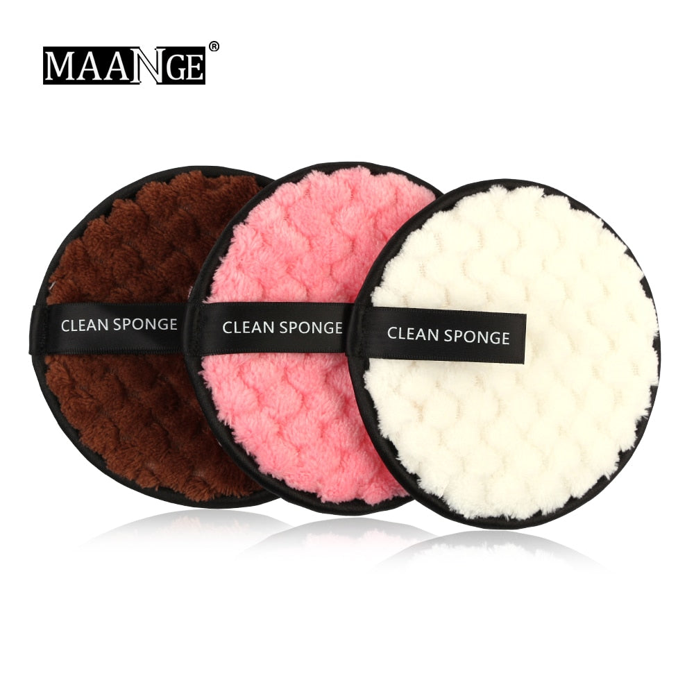 1/3pcs Microfiber Cloth Pads Facial Makeup Remover Puff Cotton Double layer Face Cleansing Towel Reusable Nail Art Cleaning Wipe