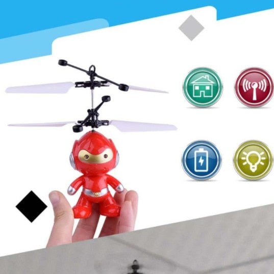 Mini Fly Flashing helicopter Hand Control RC Toy induction mini Helicopter Quadcopter RC Drone Ar.dron with LED Toys For Kids