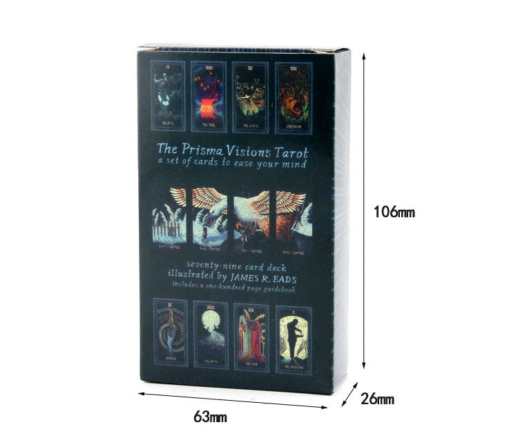 2019 New English Deck Tarot Cards Game Silver Plating Prisma Visions Tarot Board Game For Party Cards Game