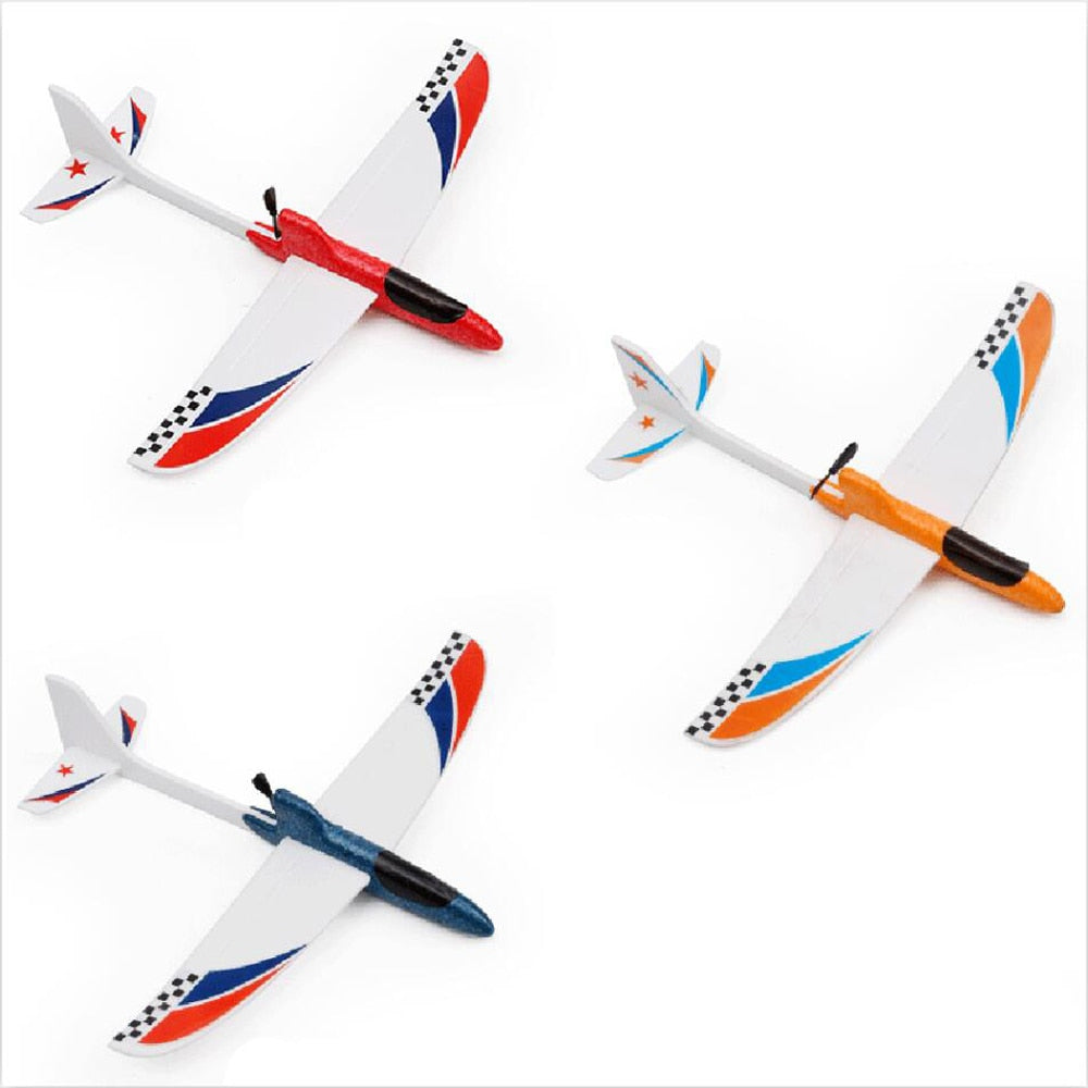 Newest DIY Glider Foam Mini Drone Capacitor Hand Throwing Electric Plane Resistance to falling Toys for Children Birthday Gift