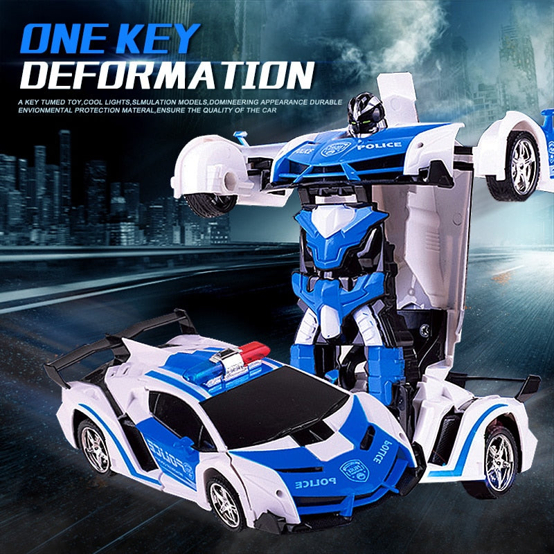 Transformation RC Car Sports Driving Car Shock Resistant Robot Mini Not 4WD RC Deformation Car Children Toys for Children GIFT