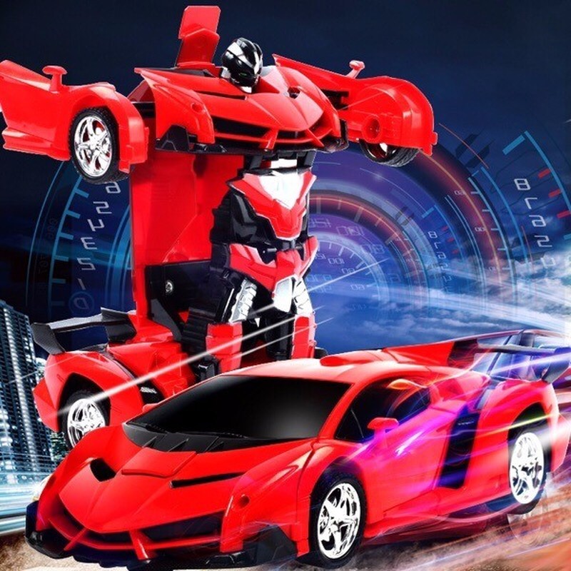 Transformation RC Car Sports Driving Car Shock Resistant Robot Mini Not 4WD RC Deformation Car Children Toys for Children GIFT