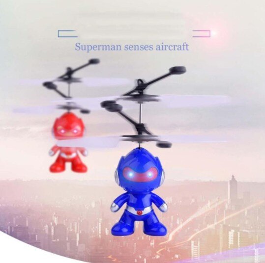 Mini Fly Flashing helicopter Hand Control RC Toy induction mini Helicopter Quadcopter RC Drone Ar.dron with LED Toys For Kids