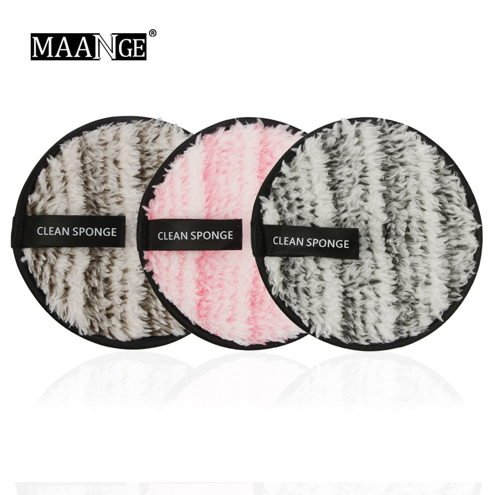 1/3pcs Microfiber Cloth Pads Facial Makeup Remover Puff Cotton Double layer Face Cleansing Towel Reusable Nail Art Cleaning Wipe