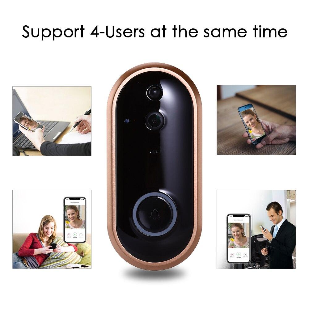 1080P Smart WIFI Doorbell Intercom Video Ring Door Bell With Camera IR Entry Door Alert Wireless Security Chime Door Cam Alarm