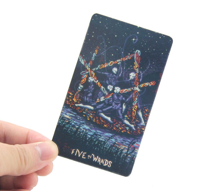 2019 New English Deck Tarot Cards Game Silver Plating Prisma Visions Tarot Board Game For Party Cards Game