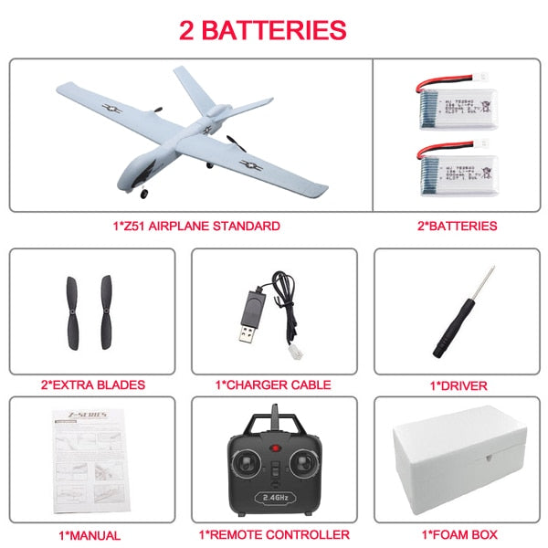 RC Plane 20 Minutes Flight Time Glider Toy Plane With LED 2.4G Remote Control Hand Throwing Wingspan Kids RC Jet Airplane Foam