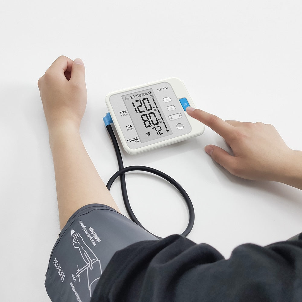 yongrow Portable Digital Upper Arm Blood Pressure Monitor measurement tool Portable LCD digital 1 Pcs Tonometer sphygmomanometer