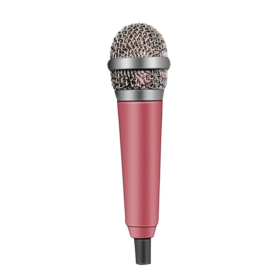 4Color Handheld Mic Portable Mini 3.5mm Stereo Studio Microphone For Laptop PC Desktop Mic KTV Karaoke 5.5cm*1.8cm