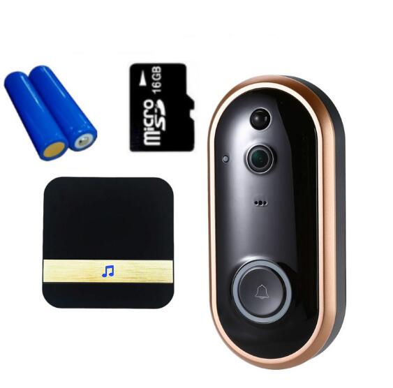 1080P Smart WIFI Doorbell Intercom Video Ring Door Bell With Camera IR Entry Door Alert Wireless Security Chime Door Cam Alarm