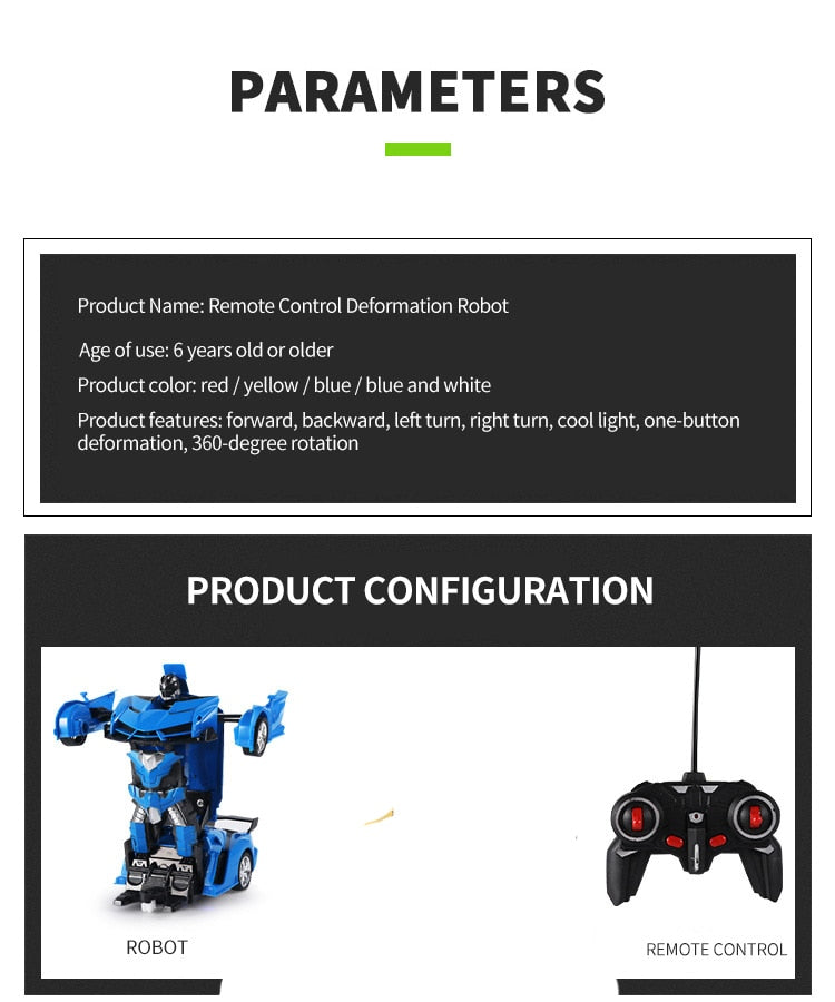 Rc Car 4wd Crawler Remote Control Car Rc Drift Car 2 In 1Driving Sports Car Drive Transformation Robots Models Fighting Toy Gift