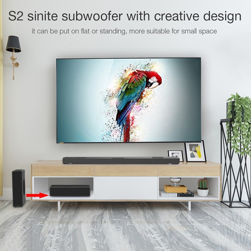 JY Audio Soundbar Column Home Theater DTS 2.1 Virtual Surround Soundbar For TV Surround Sound System Wireless Bluetooth Speaker