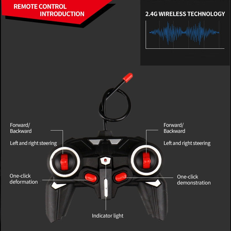 Rc Car 4wd Crawler Remote Control Car Rc Drift Car 2 In 1Driving Sports Car Drive Transformation Robots Models Fighting Toy Gift